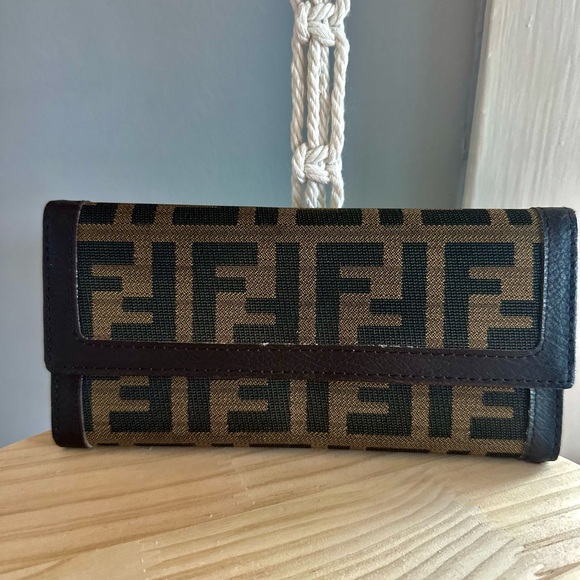 Fendi Handbags - FENDI Zucca Trifold Wallet